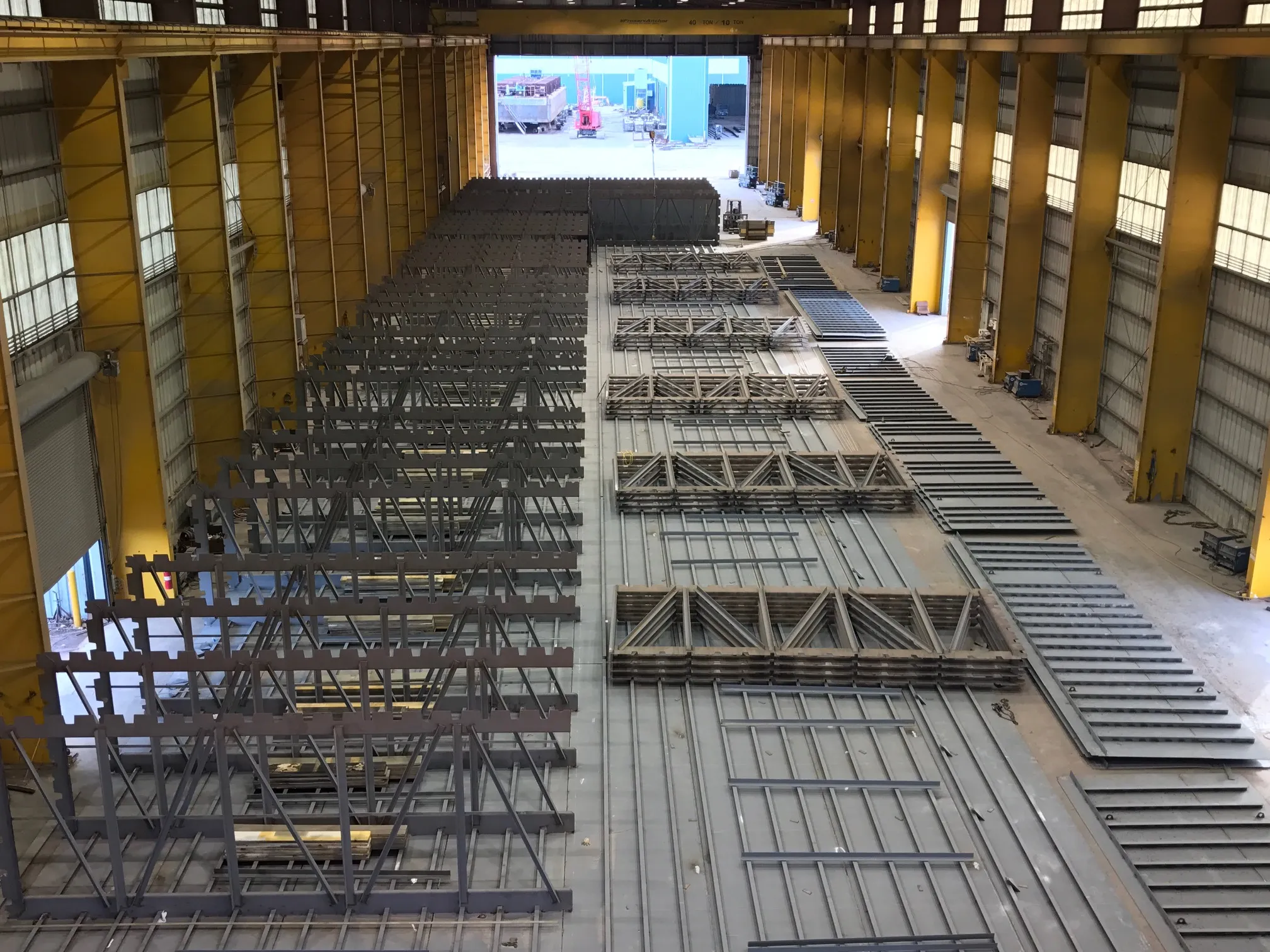 C&C Marine indoor construction facility with overhead cranes